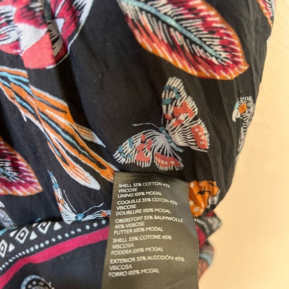 Anthropologie Deep V leopard butterfly mini dress size M - Picture 10 of 10